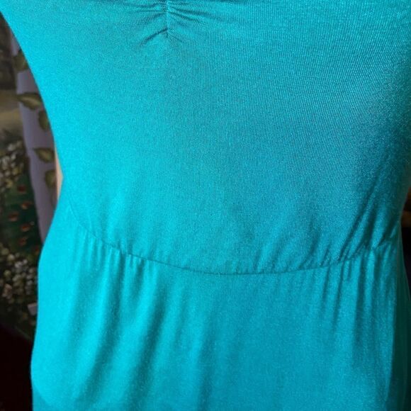 Teal short open back women’s dress small - Picture 5 of 10